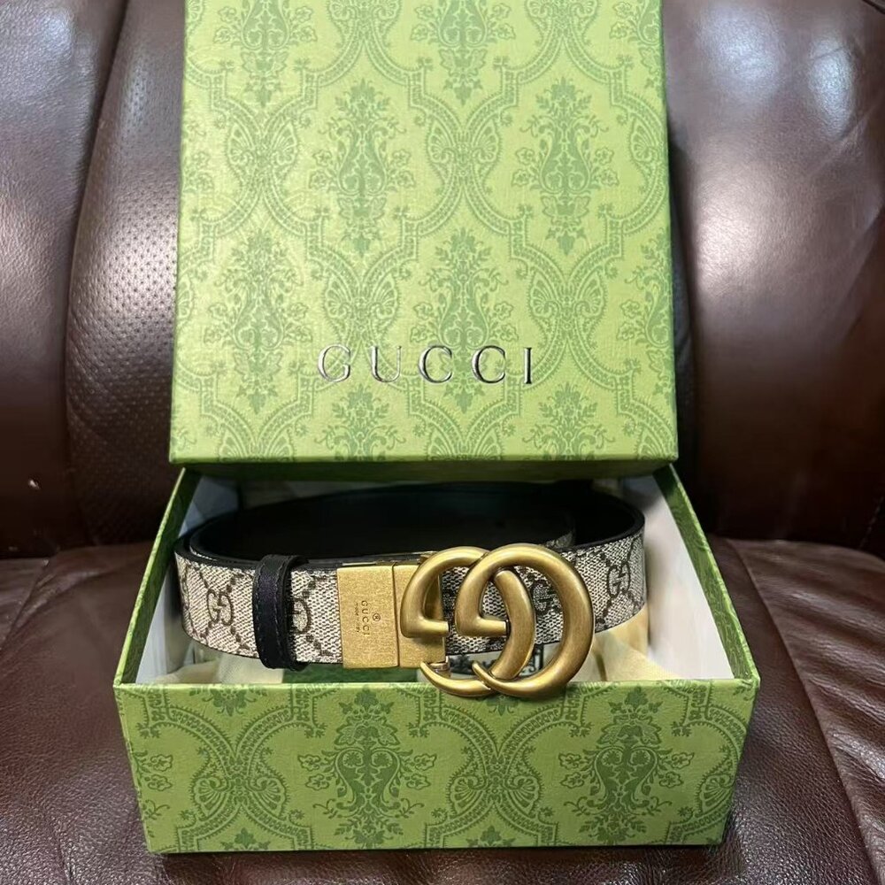 Gucci Double G Reversible Belt Sz 90cm
